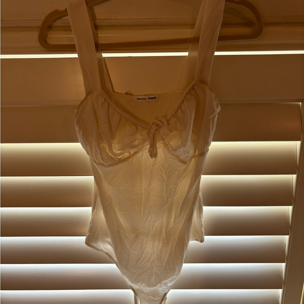 Reformation Cream Bodysuit